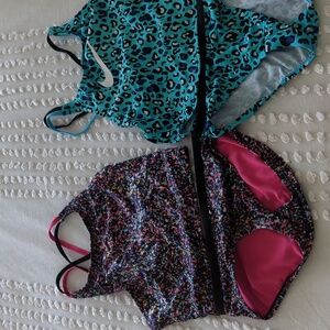 Two Nike racerback girls tankini sets